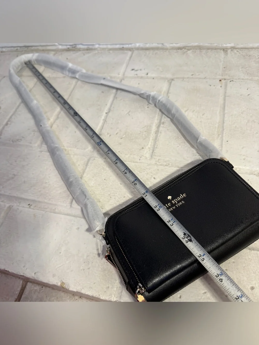 Kate Spade New York Staci Dual Zip Crossbody Bag in Black Saffiano Leather - NWT - Picture 10 of 15